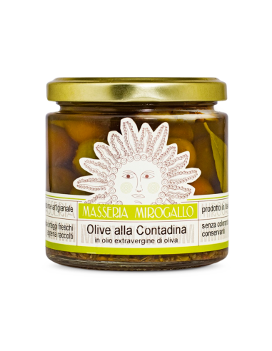 PEASANT-STYLE OLIVES IN EXTRA VIRGIN OLIVE OIL