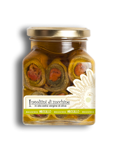 INVOLTINI DI ZUCCHINE IN OLIO EXTRAVERGINE DI OLIVA