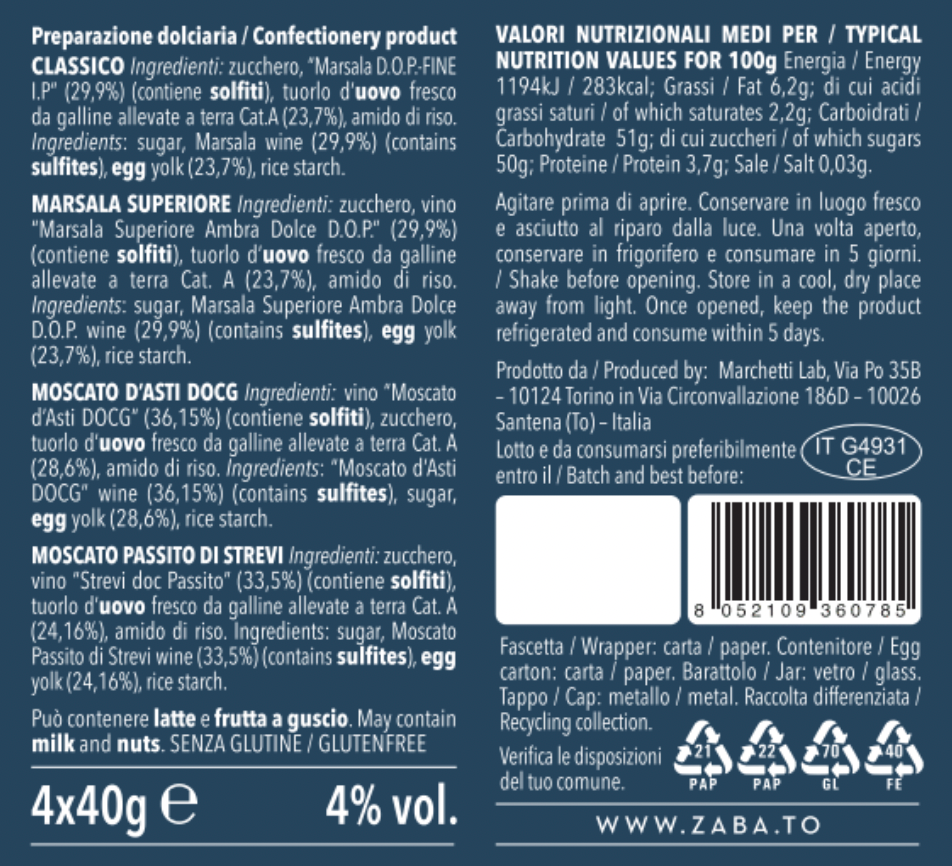 ZABÀ DA DEGUSTAZIONE