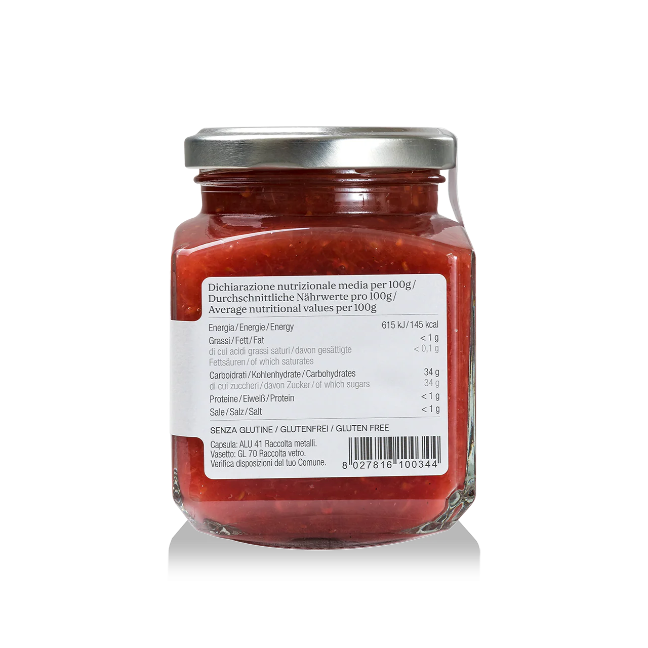 CONFETTURA DI LAMPONE FRAGOLA E FIORI DI SAMBUCO