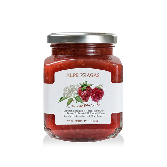 CONFETTURA DI LAMPONE FRAGOLA E FIORI DI SAMBUCO