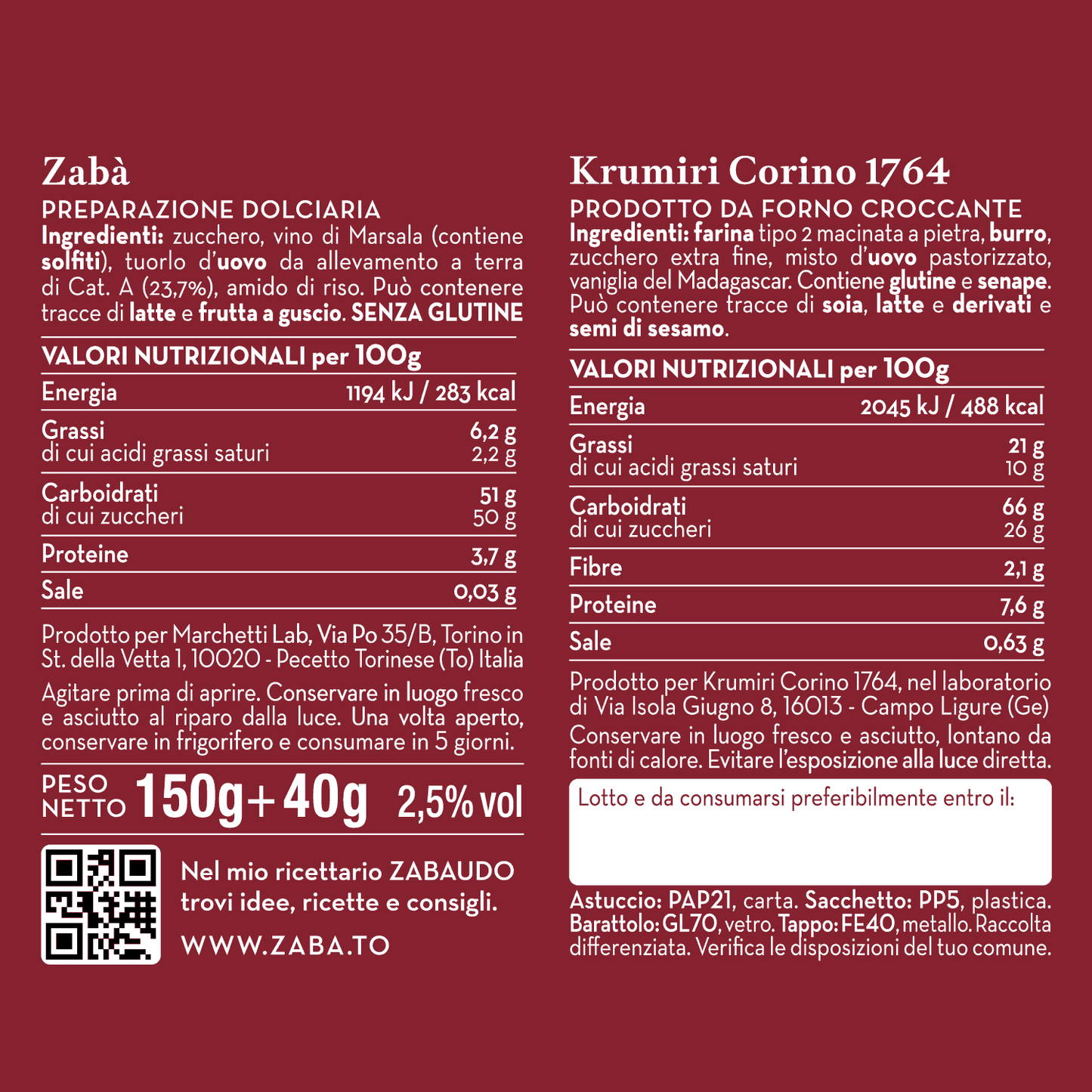 ZABÀ BREAK CON KRUMIRI