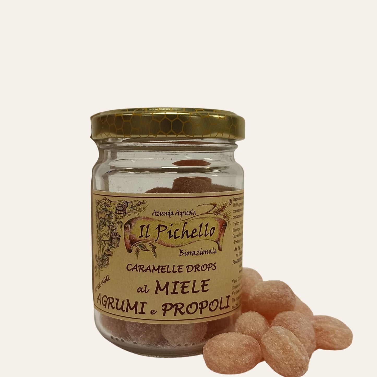 CARAMELLE AL MIELE, AGRUMI E PROPOLI