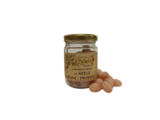 CARAMELLE AL MIELE, AGRUMI E PROPOLI