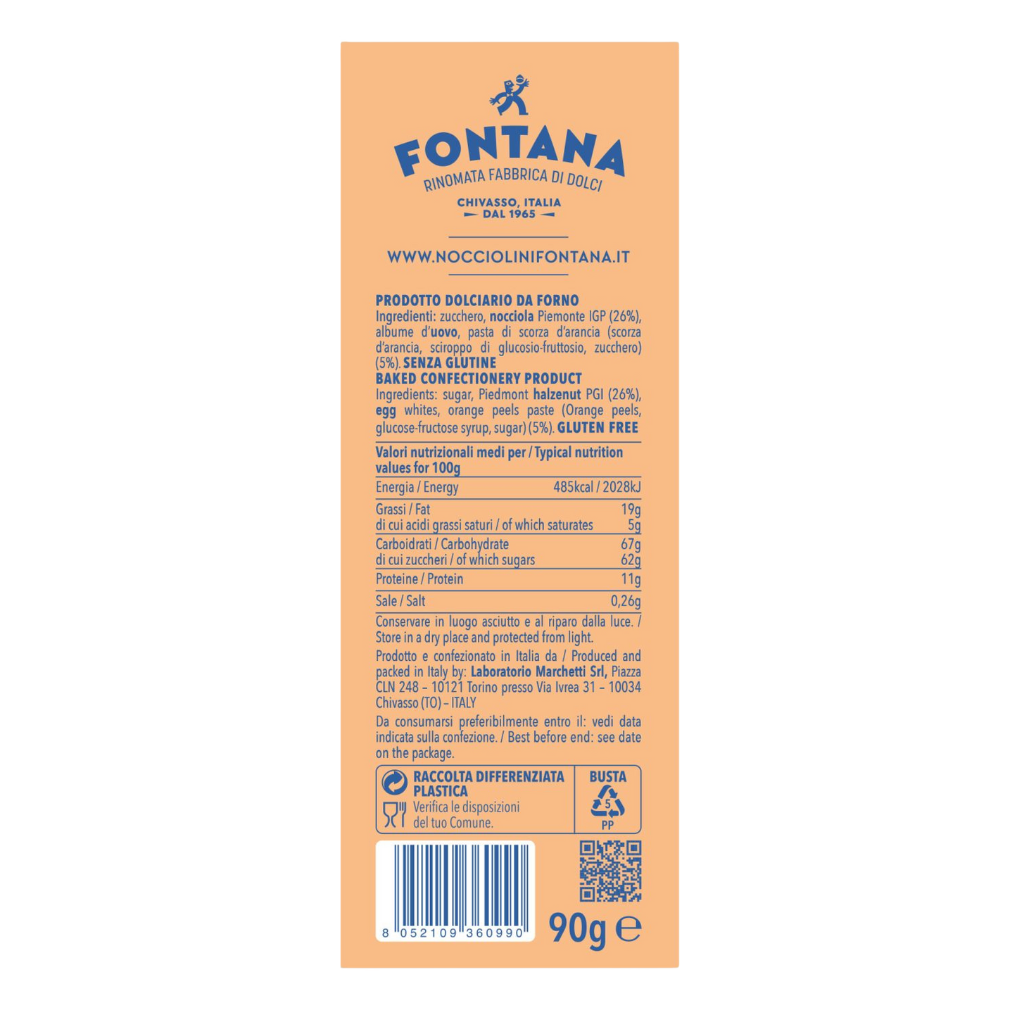 NOCCIOLINI ALL' ARANCIA